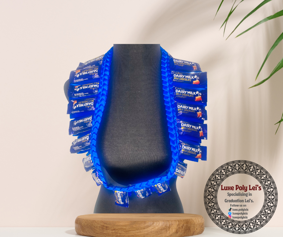 Royal Blue Cadbury - Graduation Lei