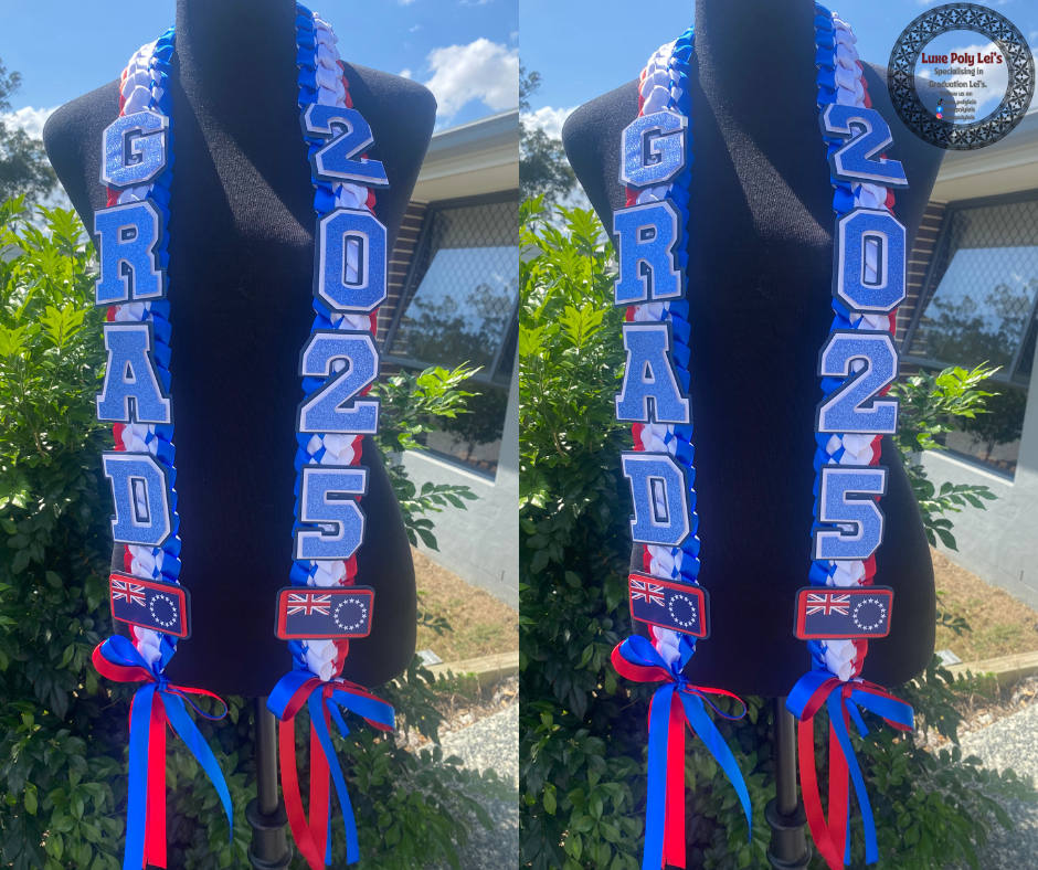 Cook Islands - Option 1 Inspired Graduation Sash Lei