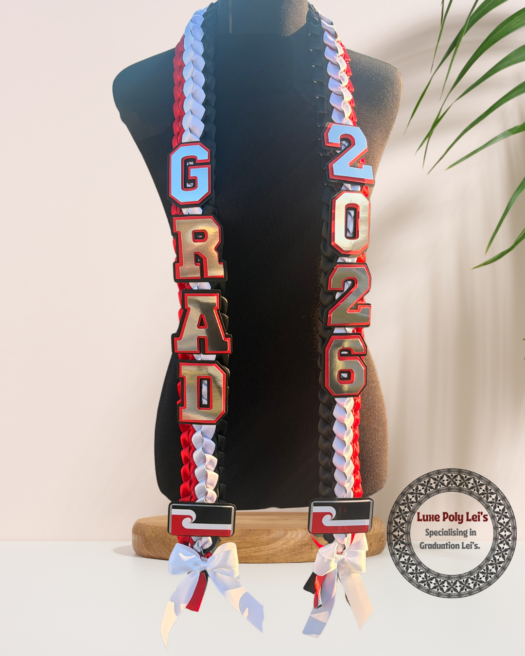 Pre-Made Maori Inspired Graduation Sash Lei with Flags