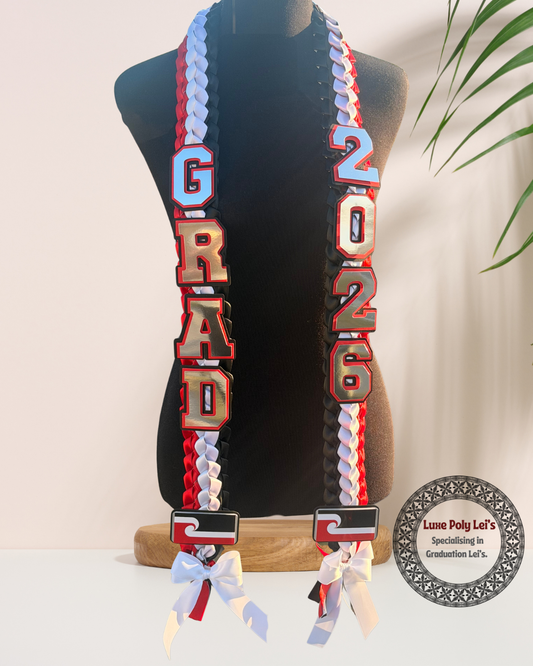 Pre-Made Maori Inspired Graduation Sash Lei with Flags