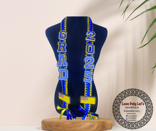 Niuean Simple Double Braided Lei Open Sash