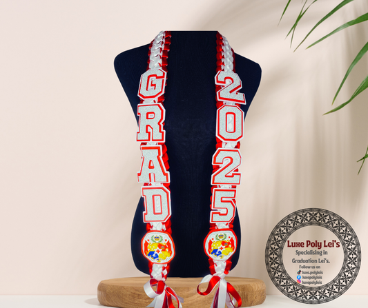 Tongan with Sila Graduation Sash Open Lei